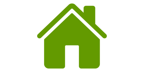 home icon green house as home icon