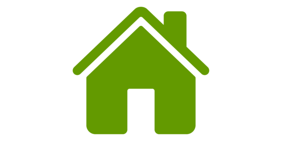 grünes Haus als Home Icon