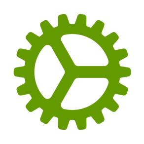 green gear icon